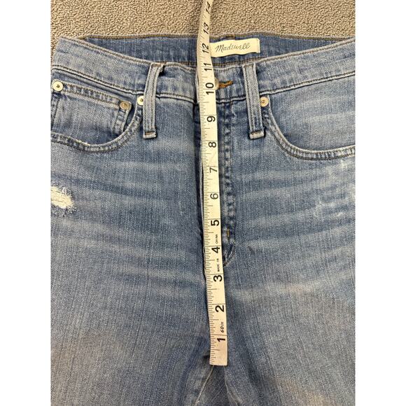 Madewell Classic Straight Jean Distressed Denim High Rise Size 26 - Picture 8 of 11